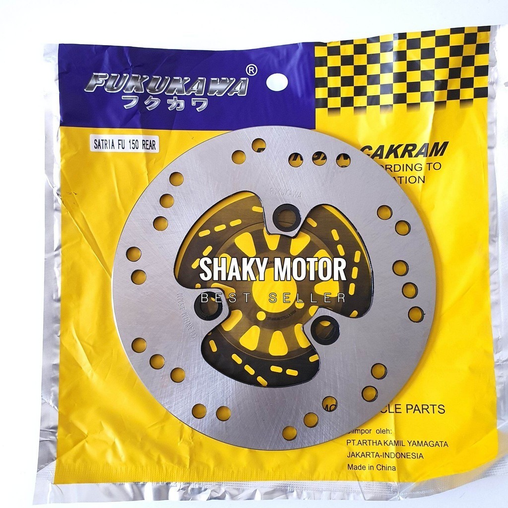 PIRINGAN CAKRAM SATRIA FU 150 BELAKANG MEREK FUKUKAWA DISC ROTOR SATRIA FU150 BLK MERK FUKUKAWA BAHA