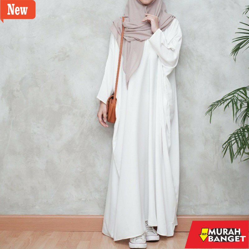 Baju lebaran ala Timur Tengah- ABAYA POLOS WANITA GAMIS REMAJA DRESS BASIC TURKEY BUSUI FRIENDLY GAM
