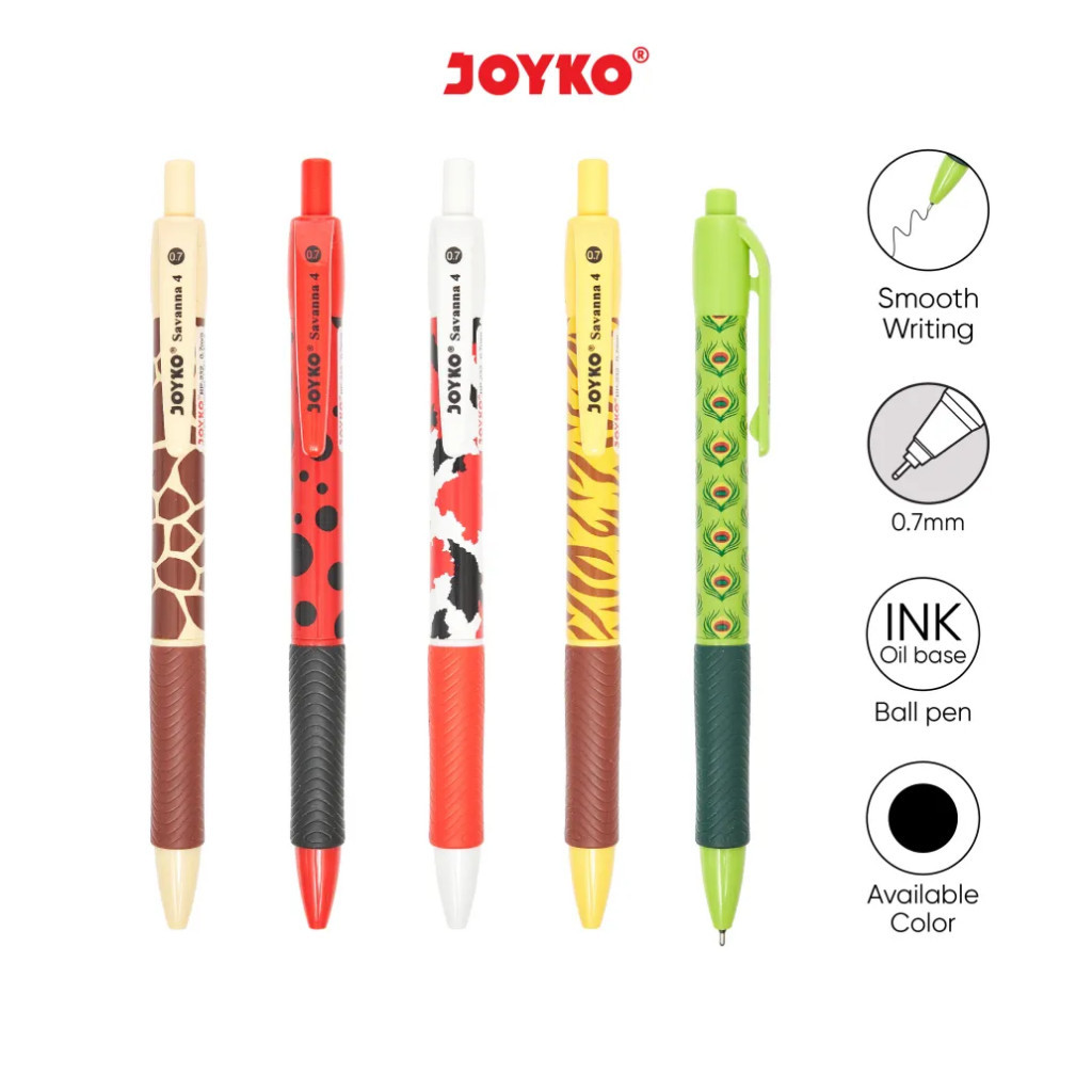 

(HASANS HOME)[1 Box Isi 12 Pcs] Ball Pen / Pulpen / Pena Joyko BP-184 BP-232 / Pulpen Warna Hitam & Biru Anak Anak / Joyko, Ballpen