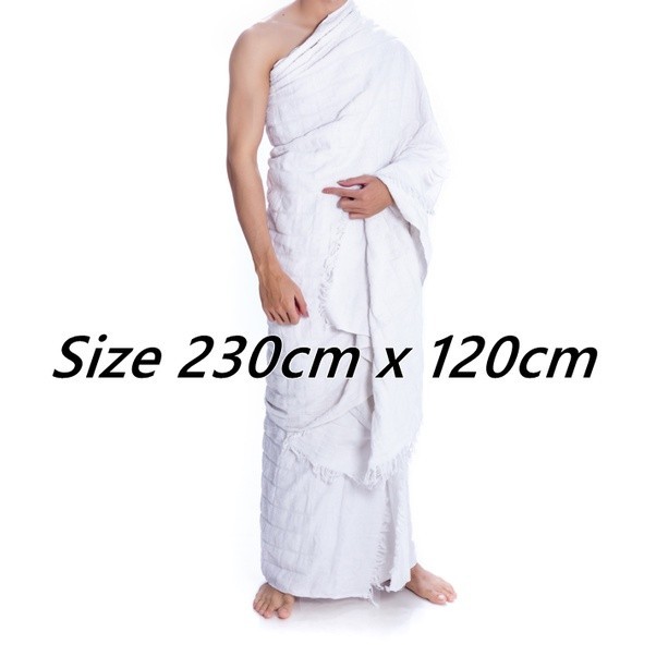 Setelan Kain Ihram/Baju Ihrom Laki-laki Dewasa untuk Haji dan Umrah