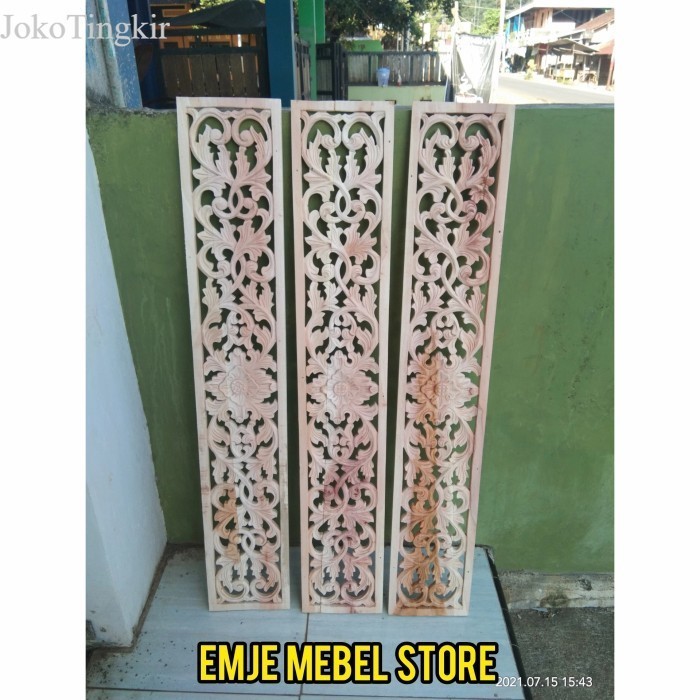 

ornamen mahoni solid dekorasi dinding kayu ukiran tempel jendela pintu murah
