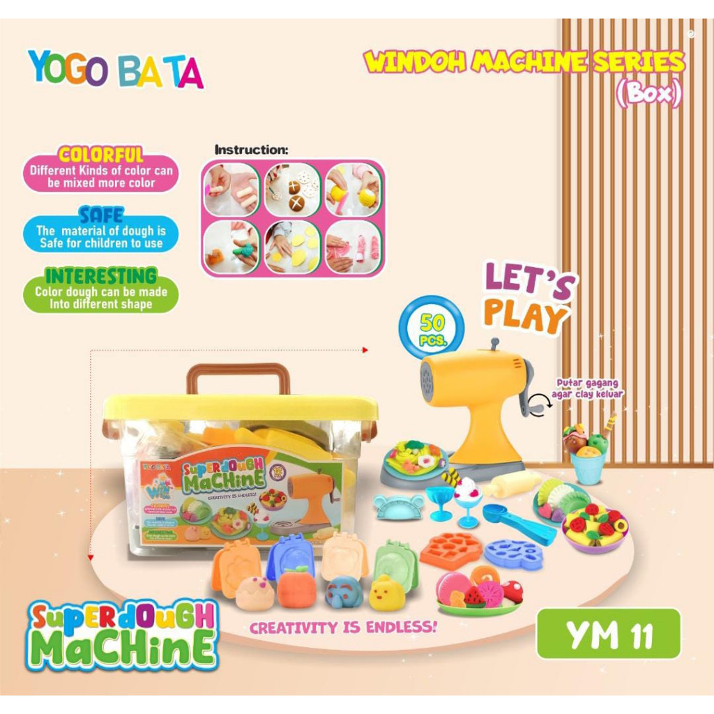 Mainan Edukasi Playdough Cetakan Pembuat Mie / Mainan Play Doh Set Kitchen Set Ice Cream / Fun doh
