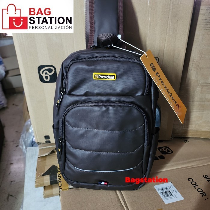 BOMEAYY CHEST BAG PRESIDENT ORI SELEMPANG PRESIDENT ORI SLING BAG PRESIDENT - Coklat model 1
