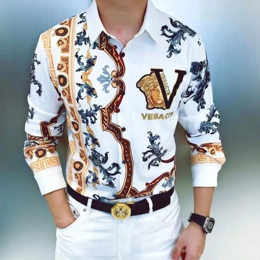 Kemeja Pria Lengan Panjang Kerah Atasan Baju Berkerah Putih Tshirt Premium Kaos Dewasa