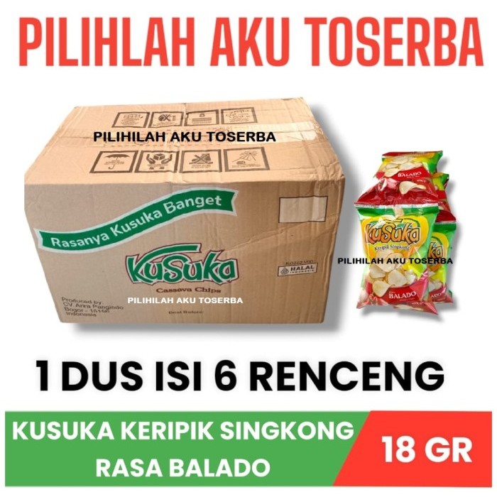 

KUSUKA Keripik Singkong BALADO RENCENG - ( HARGA 1 DUS )