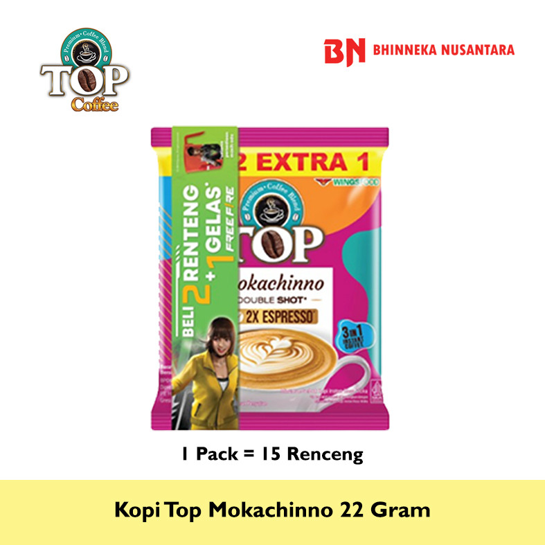 

Kopi Top Mokachinno 22 Gram - 1 Renceng / 15 Sachet