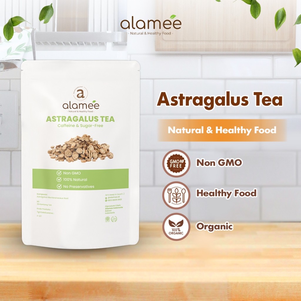 

ALAMEE Astragalus Tea Bag Huang Qi Premium Herbs Tea Teh Akar Astragalus Minuman Herbal Alami isi 30