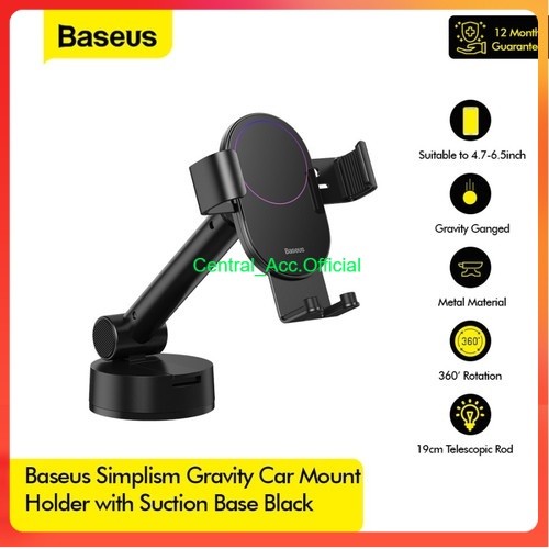 [ BASEUS ] SIMPLISM GRAVITY CAR MOUNT HOLDER STAND HOLDER HANDPHONE