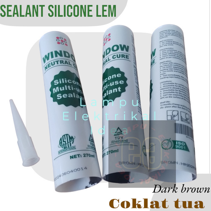 Sealent Silent Kaca warna Coklat (Brown)