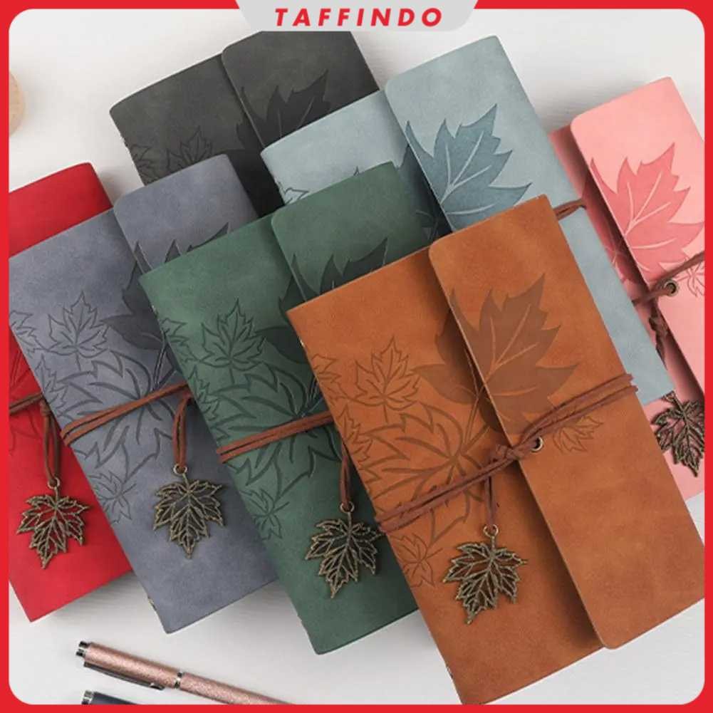 

Toddi Buku Catatan Harian Binder Kulit Retro Maple Leaf - LD-A1