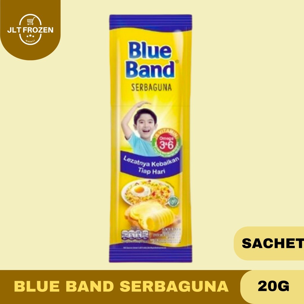 

Blue Band Serbaguna / Margarin / Mentega / Margarine / Krim / Omega 3 & 6 Sachet 20g [1PCS]