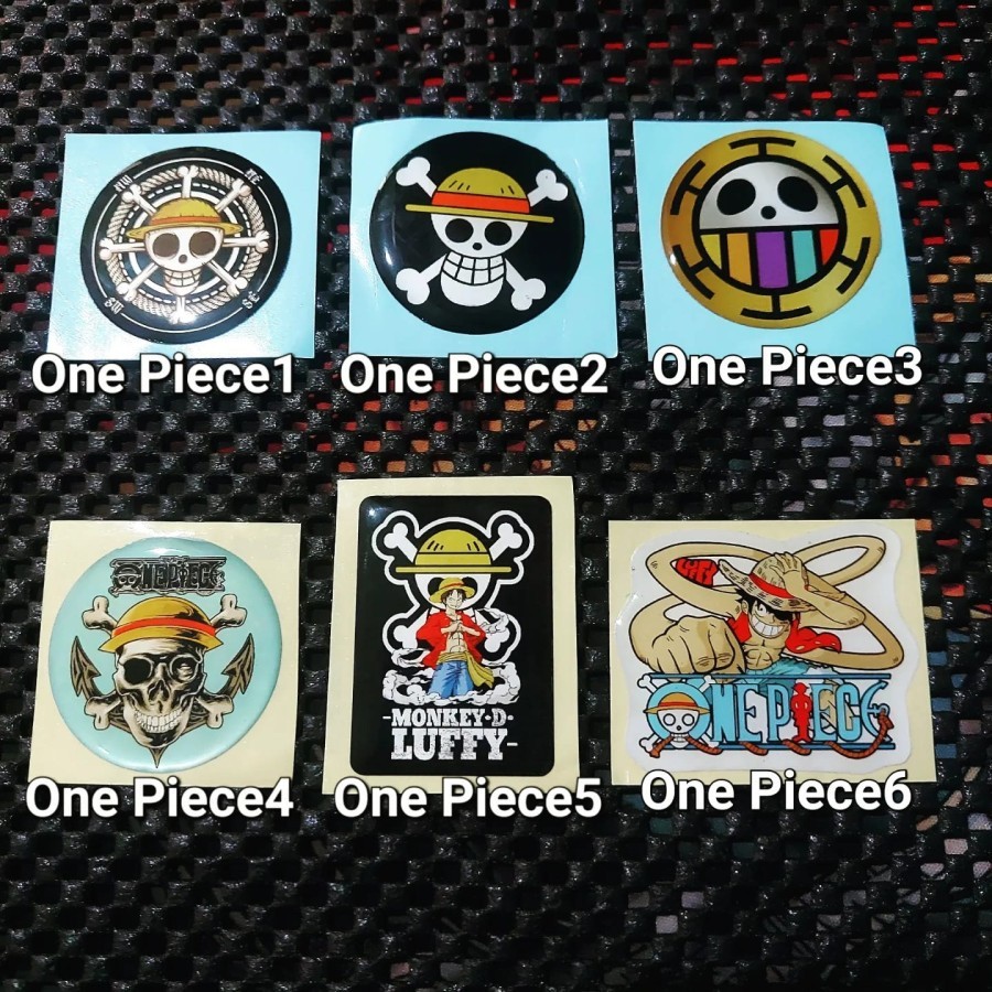 Sticker Timbul Resin One Piece Luffy Anime Stiker Logo Lentur 3D