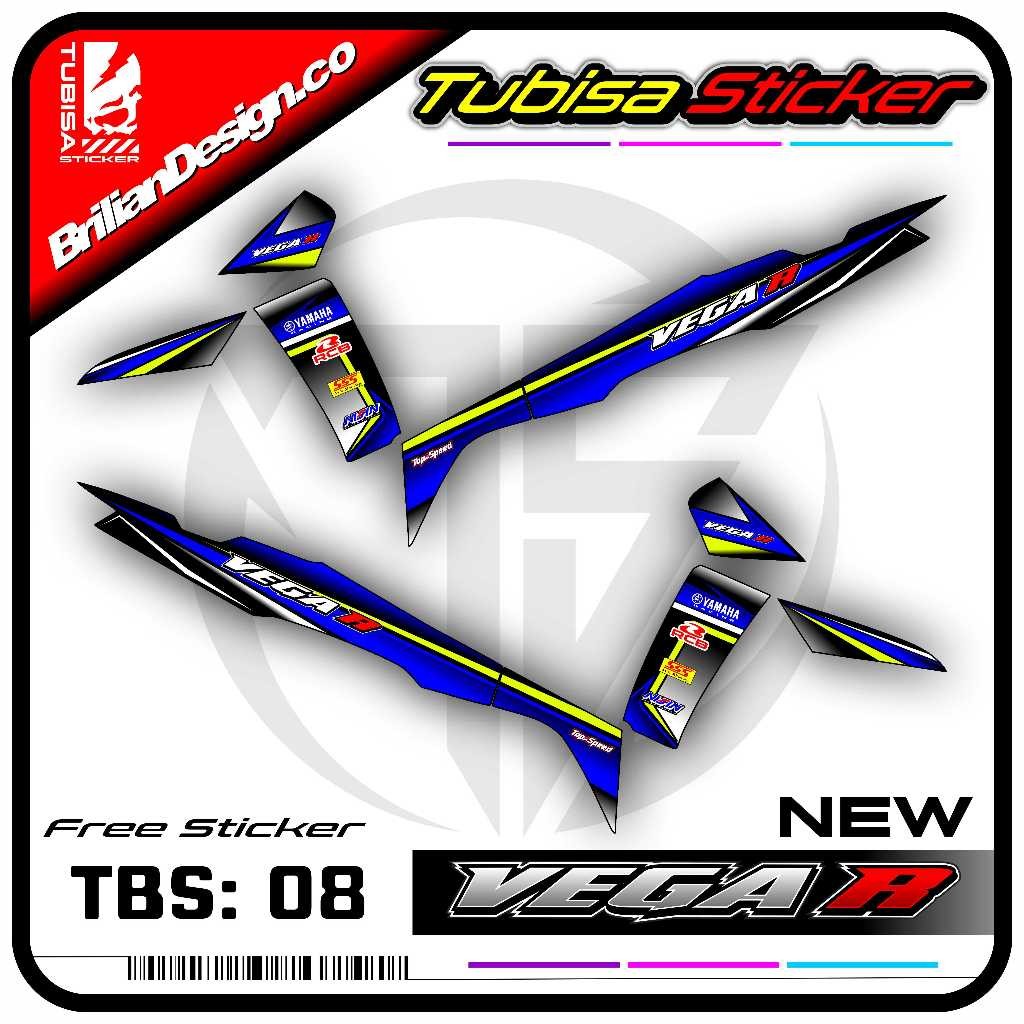 Sticker Striping Variasi New Vega R - Stiker Striping Motor New Vega R