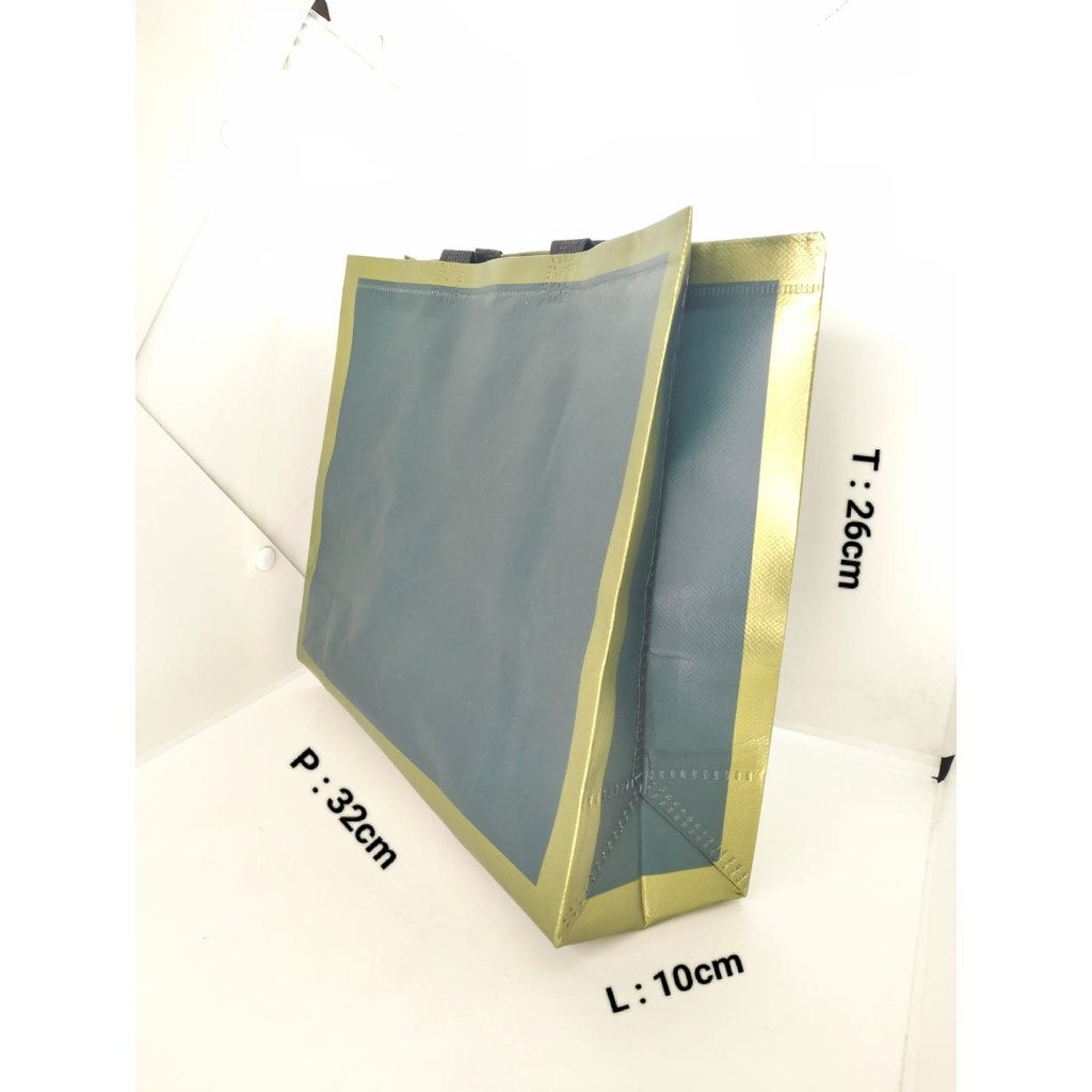 

5 PCS GOODIE BAG SPUNBOD A17 S 32X10X26 GREEN LIS SAMPING
