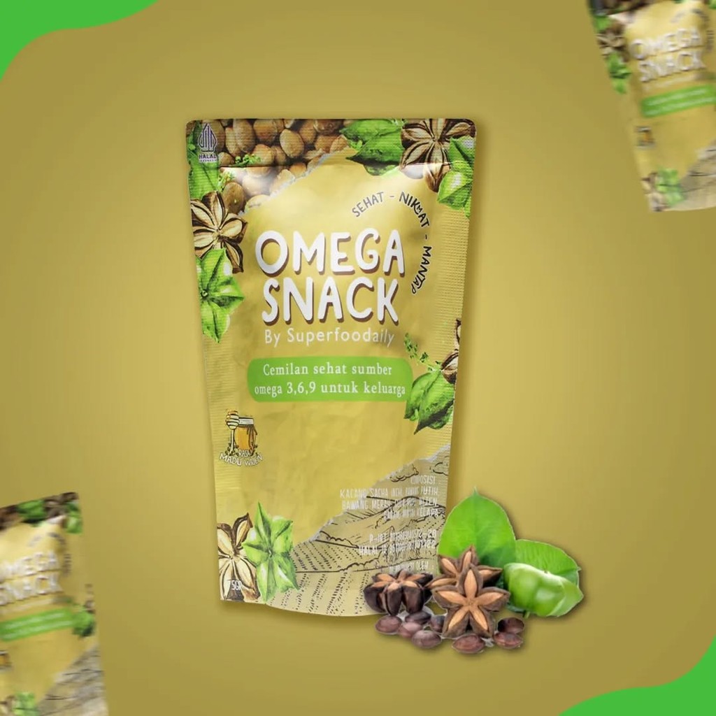 

Camilan Sehat Kacang Sacha Inchi Han-Gi Omega Snack Rasa Madu Wijen