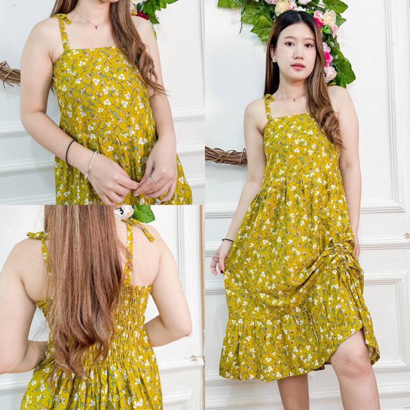 DASTER PUTRI BALI -  BRISA DASTER RAYON BALI Dress Motif Nyaman Panjang Casual Printing Wanita Kain 