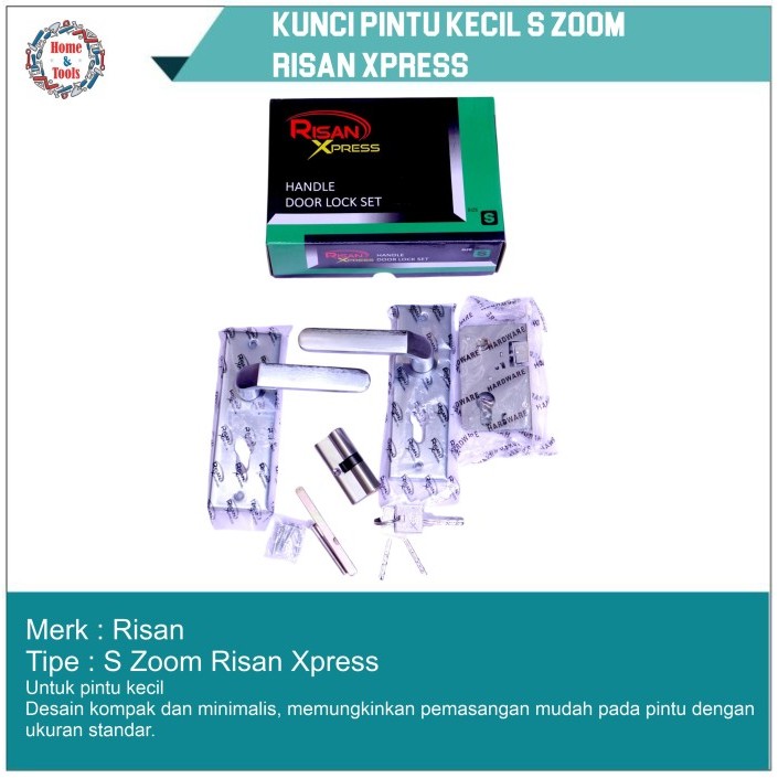 Kunci Pintu Kecil S Zoom Risan Xpress/Kunci Pintu Set/Door Lock Set/HandleLock Set/Kunci Pintu Risan