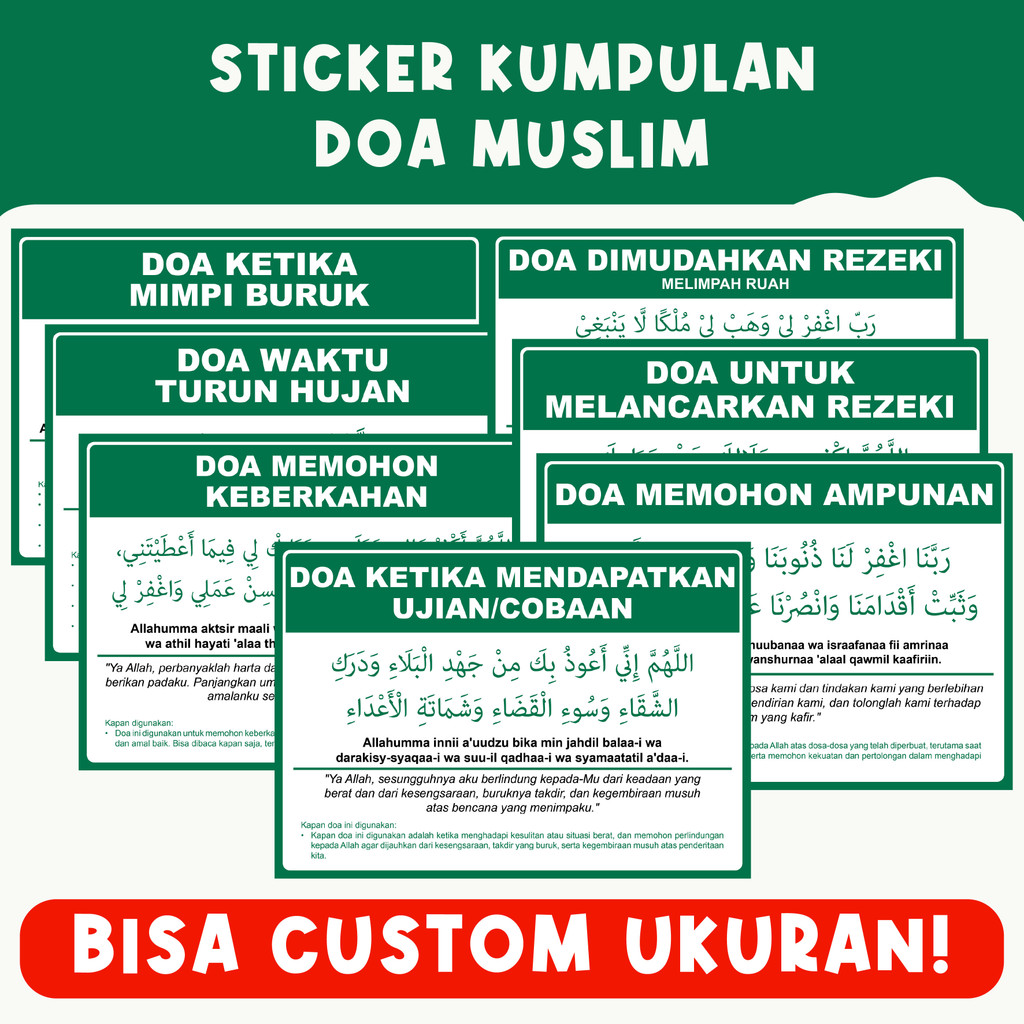 

Sticker Stiker Kumpulan Doa Muslim Dimudahkan Rezeki Bersin Doa untuk Anak Pasangan Mendapat Cobaan