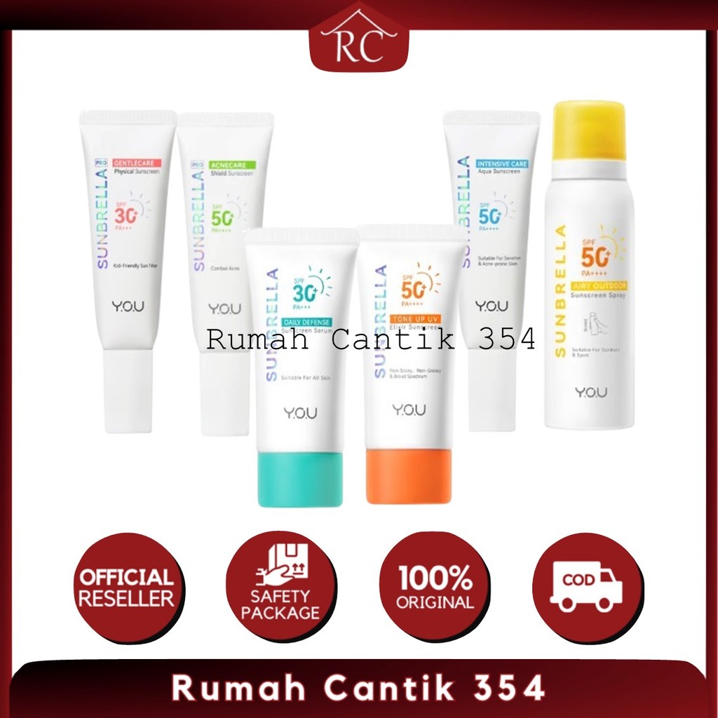 RC354 YOU Sunbrella Series |  [BARU]  Pro Gentlecare Physical Sunscreen|  Daily Defense Sunscreen  S
