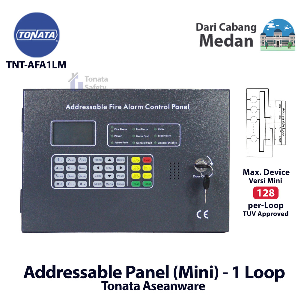 Fire Alarm Control Panel Full Addressable Mini Tonata / MCFA Addressable ASW