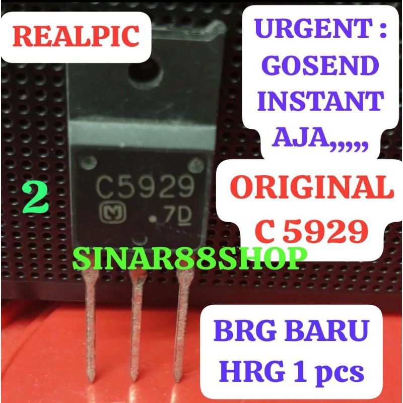 C5929 SC5929 2SC59295929 2SC SC C ORIGINAL IGBT TRANSISTOR POWER AMPLIFIER PSU MESIN LAS TRAPO