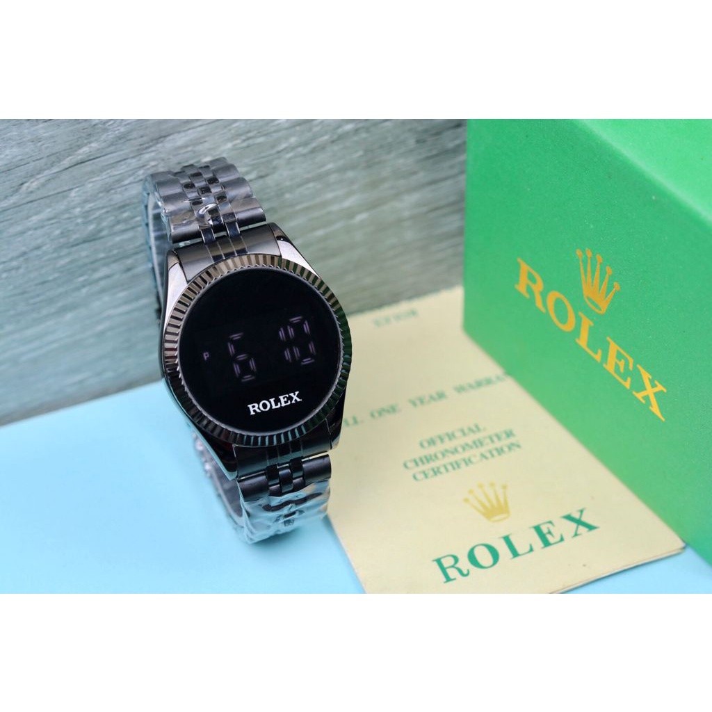 Jam Tangan Pria / Wanita Unisex Rolex Led Touch Watch Fashion PW -8791 Free Kartu Garansi & Box ||Ja