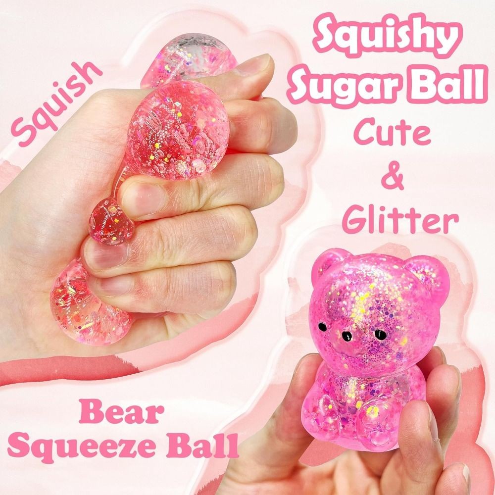 New Gummy Bear Bear Squishy Fidget Toys Soft Funny Squishy Ball Cute Sugar Stress Ball Sensory Toys 