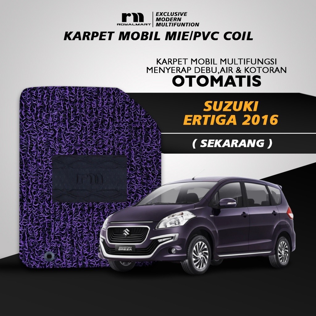 Royal Mart - Karpet Mobil Suzuki Ertiga 2012 - 2017 Full Bagasi / Carpet Mie Bihun Premium Keset PVC Anti Slip Aksesoris Interior Mobil