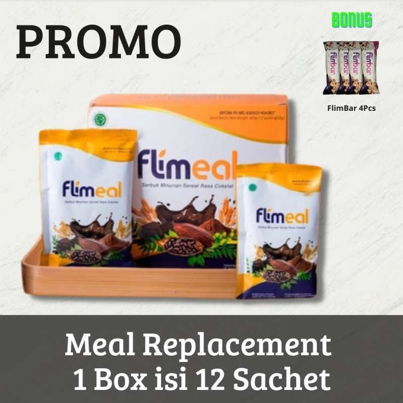 

NUTRISI FLIMEAL 1 Box 12 Sachet by FLIMTY Sereal Protein Isolate Nutrisi Diet