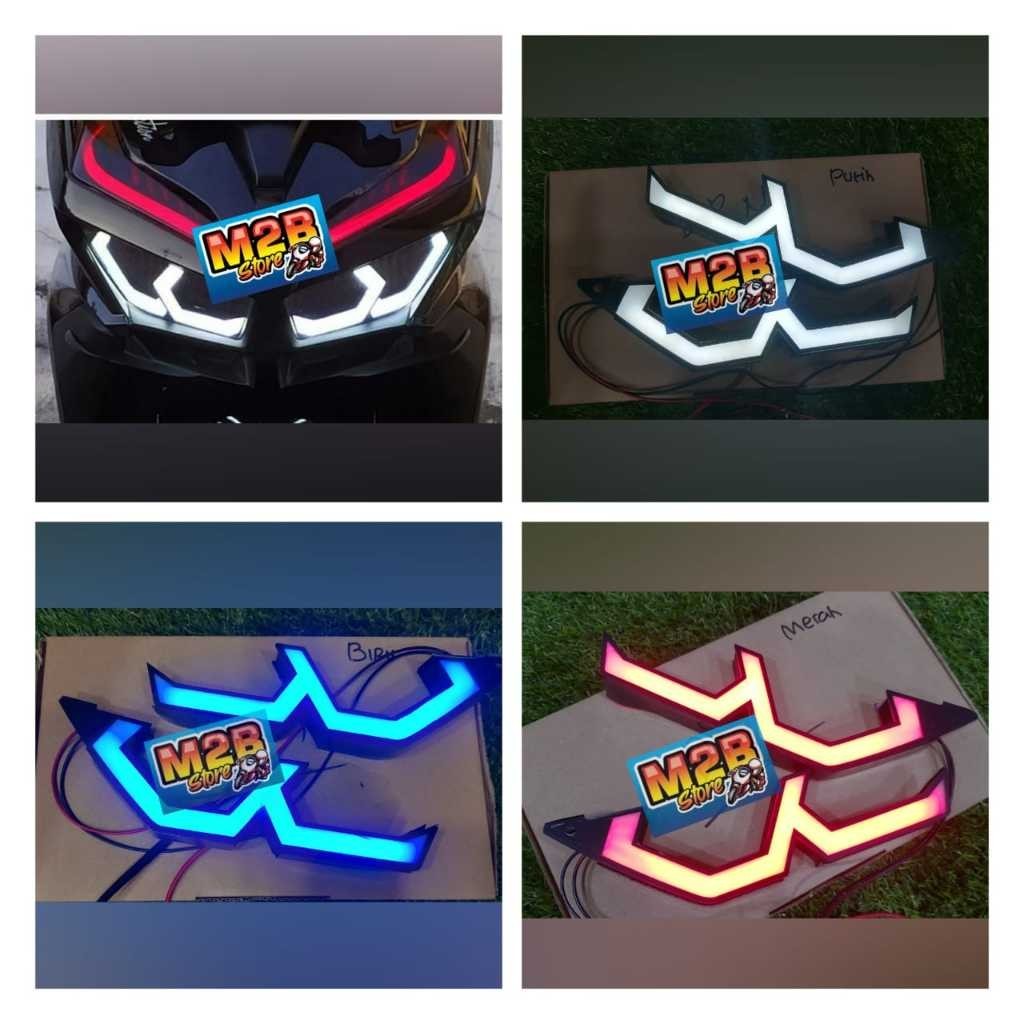 Alis Frame hexagon LED lampu depan Vario New 125 150