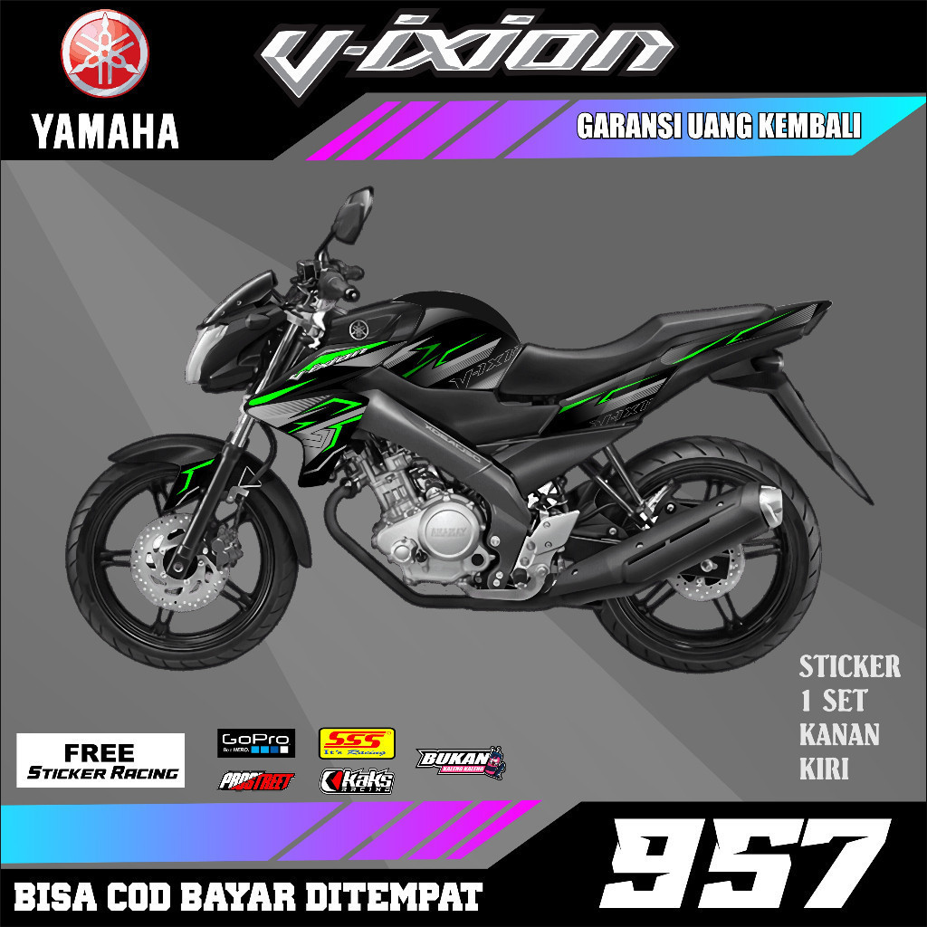 Striping stiker lis decal Vixion NEW Lightning NVL  2013 2014 2015 Motif Simpel Original semi fullbo