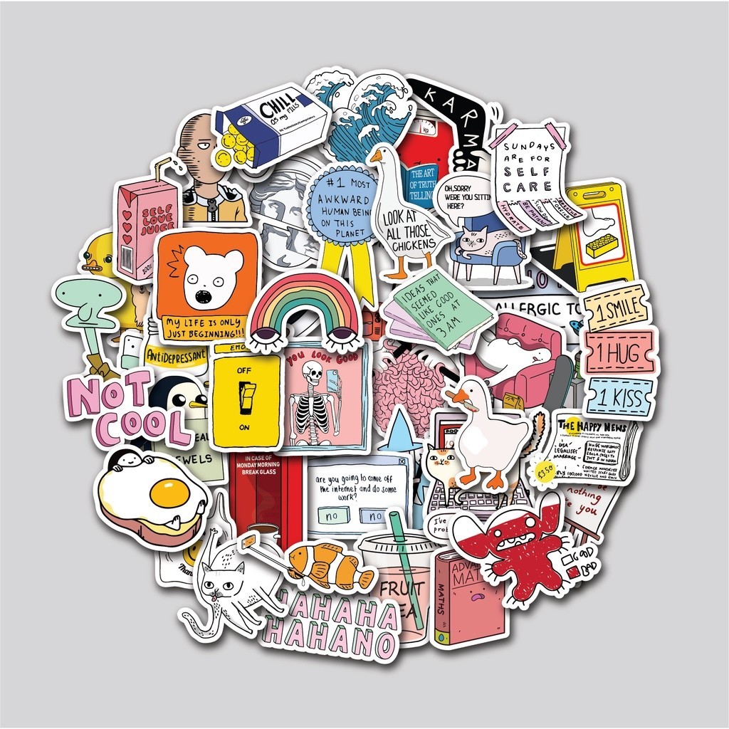 

Promo_[Limited Stok] STICKER PACK DAILY DOODLE | STIKER TUMBLER LAPTOP | STIKER KOPER HELM