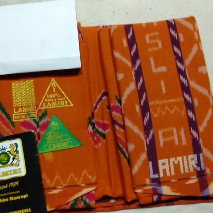 sarung bhs dan lamiri murah sarung lamiri asli A1 MST/S90 kain halus - Orange
