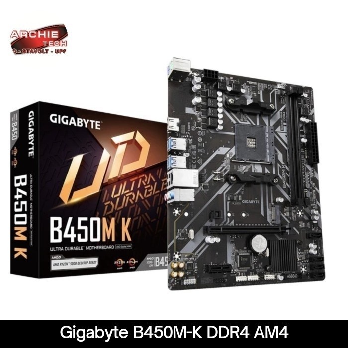 Motherboard Gigabyte B450M K DDR4 AMD AM4 Socket mATX Ryzen B450M-K
