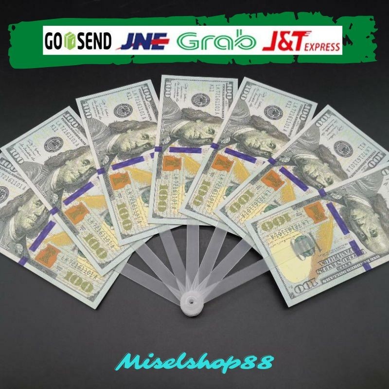 kipas uang berbentuk dollar