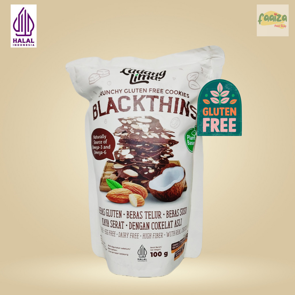 

Ladang Lima Crunchy Cookies Blackthins 100gr Gluten Free Healthy Snack