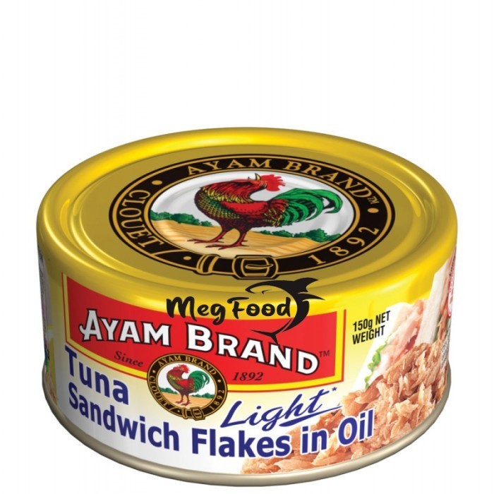 

Ikan Tuna Kaleng Sandwich Flakes In Oil Ayam Brand 150gr