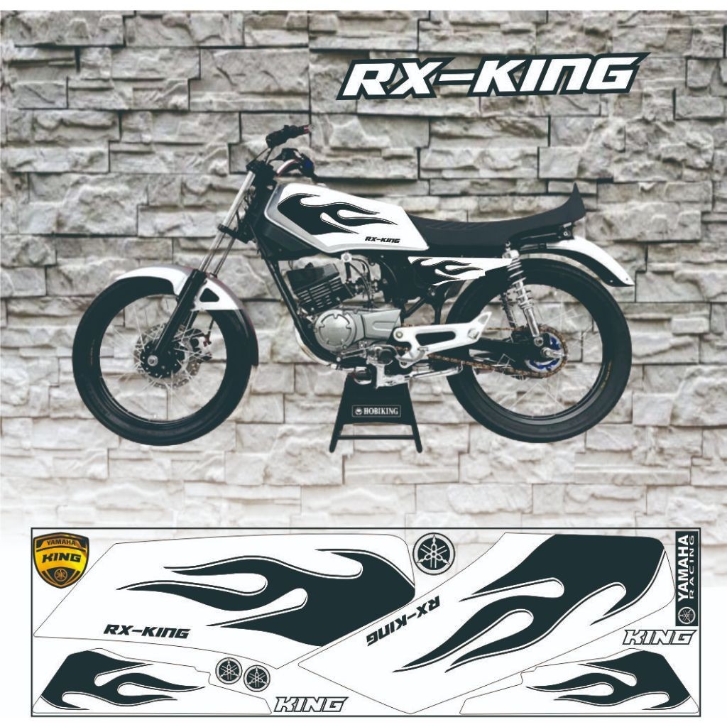 COD/ STIKER VARIASI MOTOR RX KING MOTOR STRIPING RX KING MOTIF TRIBAL STIKER STRIPING POLET BODY MOTORKING POLET VARIASI SETIKER LIST