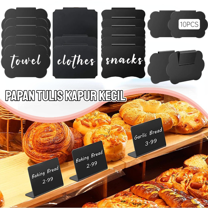 

10PCS Papan Tulis Kapur Kecil / Mini Chalkboard / Papan Kapur Menu Cafe / Papan Reserved