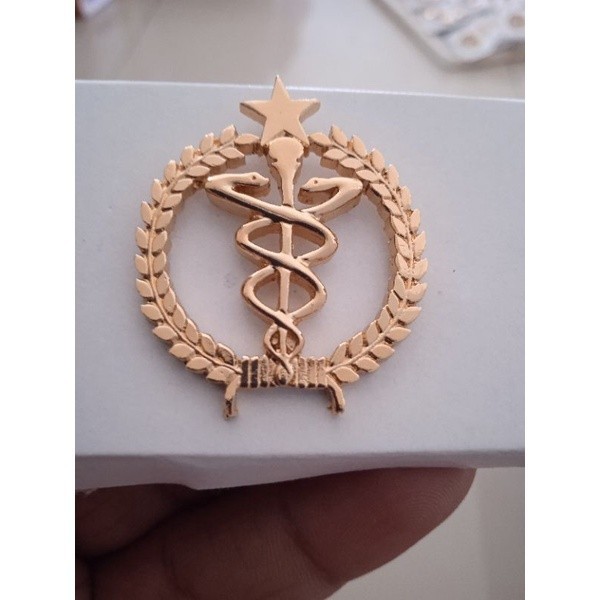 0_0 brevet wing pin dokmil dokter militer pdh tni ad "_"