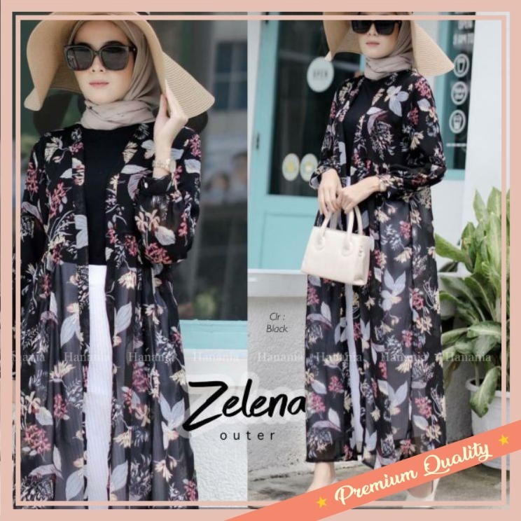 Baju Lebaran Premium Wanita Outerwear Keren Style 2024 / [ART. 7570] LONG OUTER WANITA ZEA ZALENA ZE