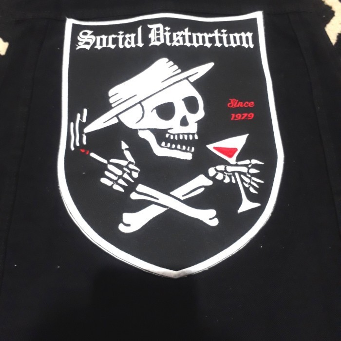 PATCH SOCIAL DISTROTION/PATCH BORDIR BESAR/BADGE BORDIR PUNGGUNG/PATCH