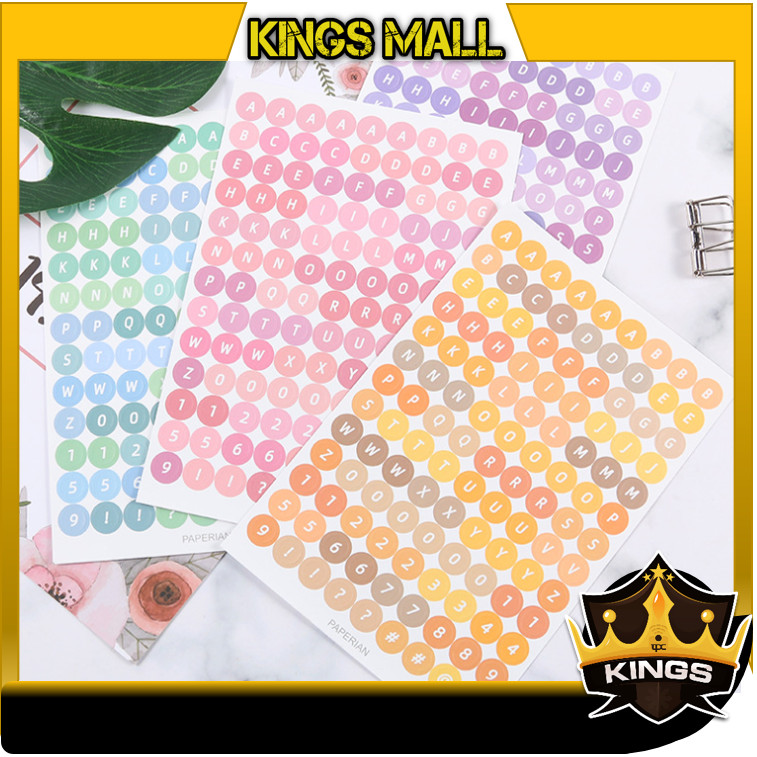 

KINGS - 6158 Notebook Cute Sticker / Stiker Huruf Deco Alphabet / Aesthetic Sticker Dekorasi Jurnal / Scrapbook Sticker Alat Tulis