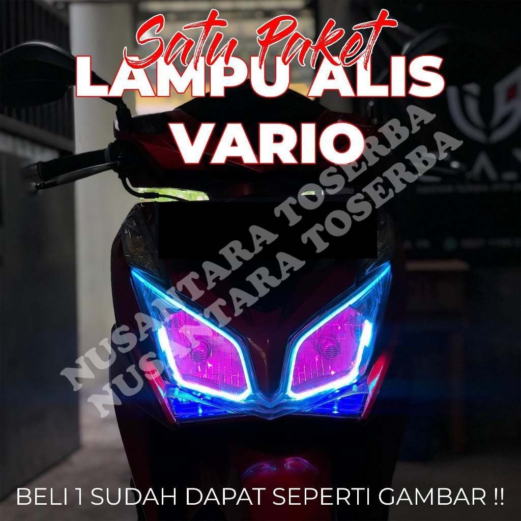 SATU SET LAMPU ALIS VARIO LAMA OLD GRATIS DEVIL EYE SIAP PASANG / LAMPU LED ALIS VARIO