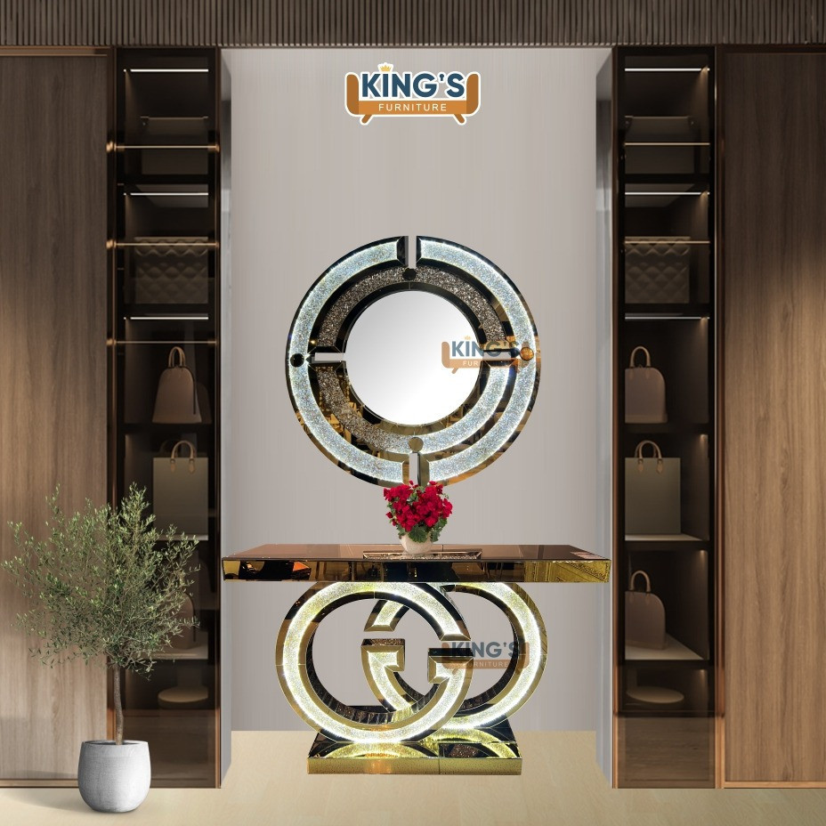 CERMIN PRASMANAN SET IMPORT - MIRROR - CONSOLE TABLE - CERMIN IMPOR - HIASAN DINDING - KACA HIAS - K