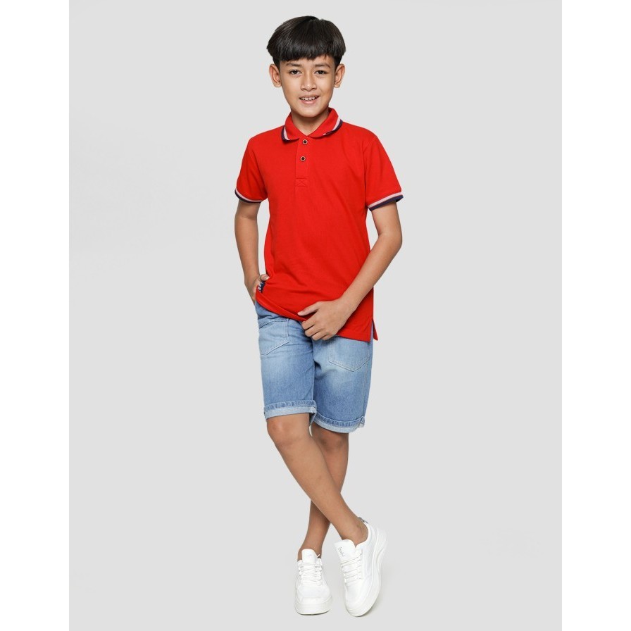 Nevada lacoste Solid Polo Shirt Anak Laki-laki 119238568 - CLASSIC RED, 13-14