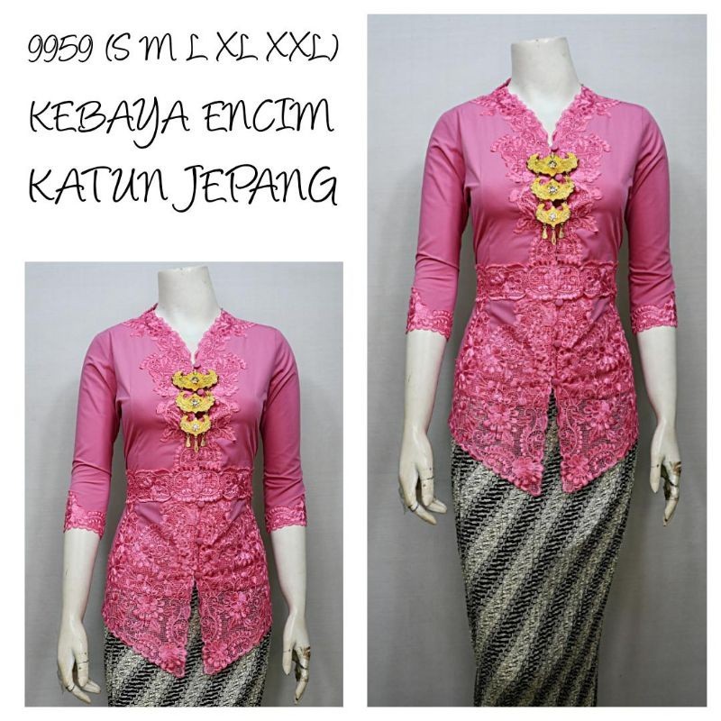 LURIK JAWA Indah KEBAYA ENCIM MODERN LENGAN 7/8 BORDIR SENADA KATUN JEPANG KEBAYA WISUDA KEBAYA KATU