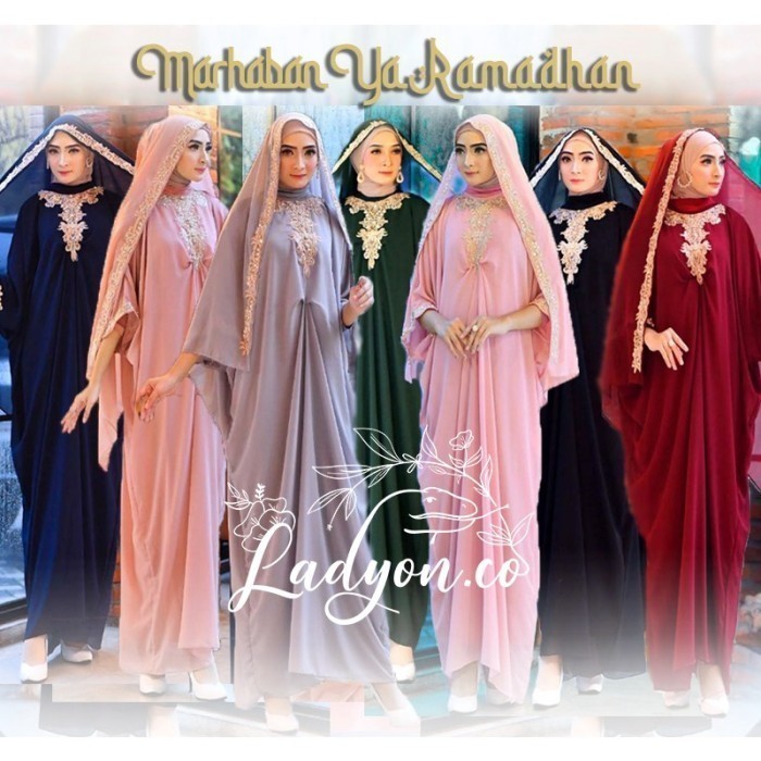 Baju kaftan wanita terbaru gamis kaftan lebaran 2022 mewah Include