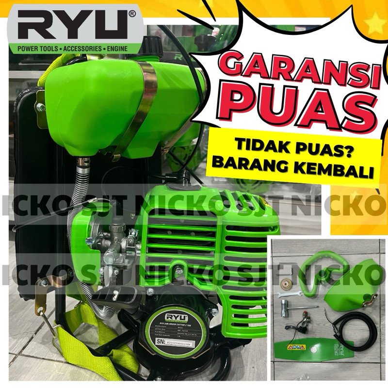Brush Cutter 2tak RYU brus cuter 2 Tak RBC 2T Mesin Potong Rumput mesin pemotong rumput Gendong alat