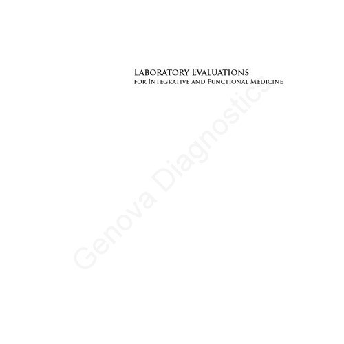 

Laboratory Evaluations for Integrative and Functional Medicine 2n